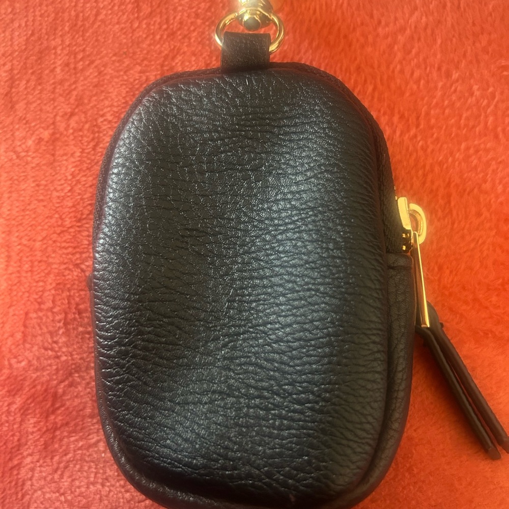 Leather Coin Purse, Small Change Purse Keychain Wallet - Picture 4 of 6